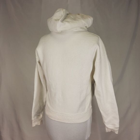 Champion Vintage white reverse weave hooded sweatshirt hoodie script logo small - Picture 3 of 16